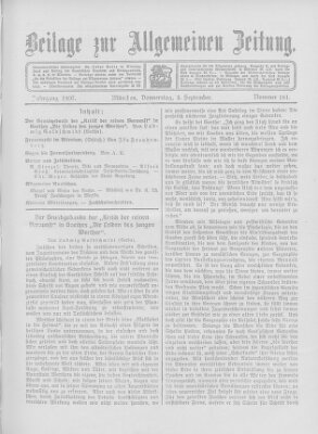 Allgemeine Zeitung Donnerstag 5. September 1907