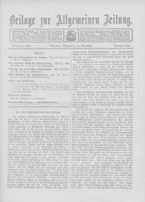 Allgemeine Zeitung Mittwoch 25. Dezember 1907