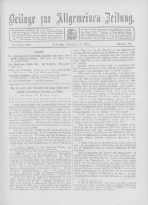 Allgemeine Zeitung Dienstag 10. März 1908