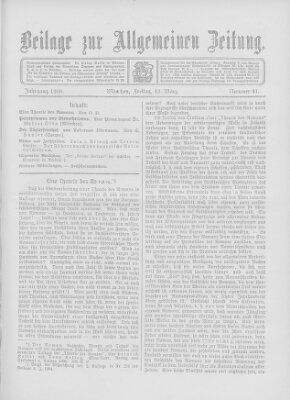Allgemeine Zeitung Freitag 13. März 1908