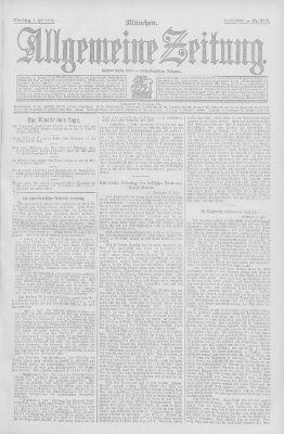 Allgemeine Zeitung Dienstag 9. Juli 1907
