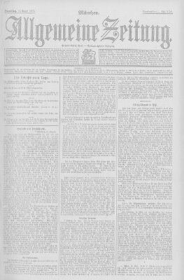 Allgemeine Zeitung Samstag 17. August 1907