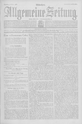 Allgemeine Zeitung Dienstag 1. Oktober 1907