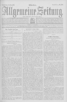 Allgemeine Zeitung Donnerstag 17. Oktober 1907