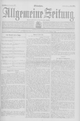 Allgemeine Zeitung Samstag 28. Dezember 1907