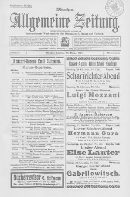 Allgemeine Zeitung Samstag 24. Oktober 1908
