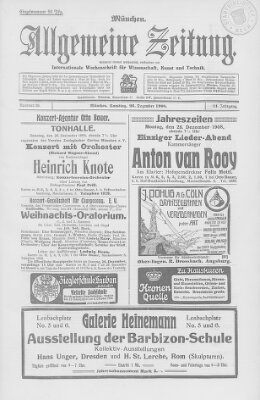 Allgemeine Zeitung Samstag 26. Dezember 1908