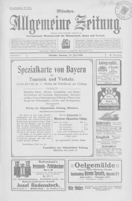 Allgemeine Zeitung Samstag 25. Juli 1908