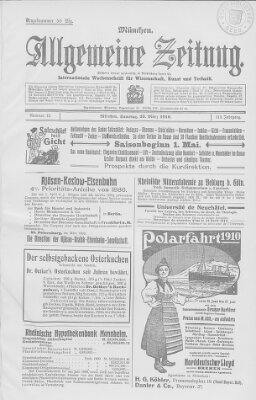 Allgemeine Zeitung Samstag 26. März 1910
