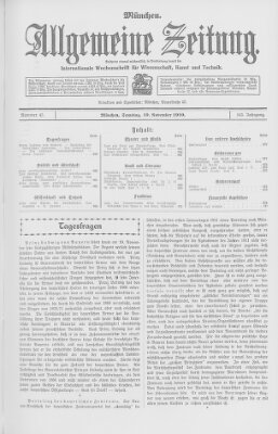 Allgemeine Zeitung Samstag 19. November 1910