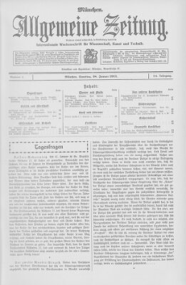 Allgemeine Zeitung Samstag 28. Januar 1911