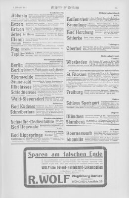 Allgemeine Zeitung Samstag 4. Februar 1911
