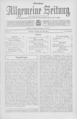 Allgemeine Zeitung Samstag 20. Mai 1911