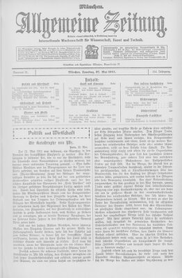 Allgemeine Zeitung Samstag 27. Mai 1911