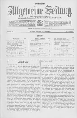 Allgemeine Zeitung Samstag 22. Juli 1911