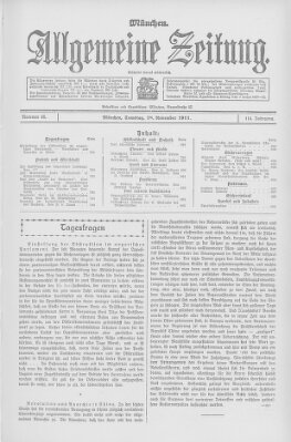 Allgemeine Zeitung Samstag 18. November 1911