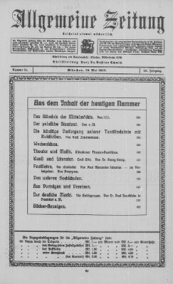 Allgemeine Zeitung Sonntag 19. Mai 1918
