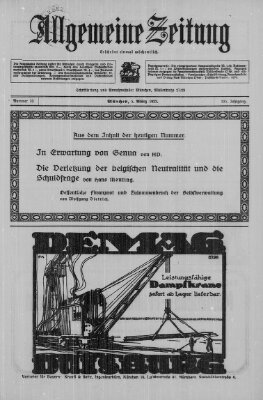 Allgemeine Zeitung Sonntag 5. März 1922