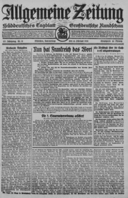 Allgemeine Zeitung Donnerstag 14. Februar 1924