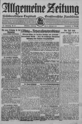 Allgemeine Zeitung Samstag 16. Februar 1924