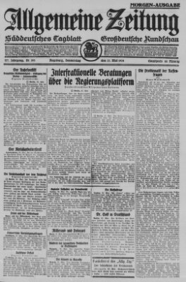 Allgemeine Zeitung Donnerstag 22. Mai 1924