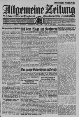 Allgemeine Zeitung Dienstag 15. Juli 1924