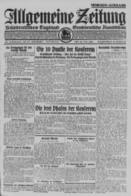 Allgemeine Zeitung Mittwoch 16. Juli 1924
