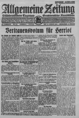 Allgemeine Zeitung Montag 25. August 1924