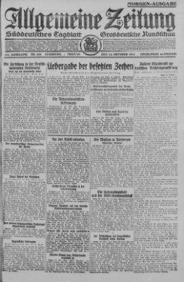 Allgemeine Zeitung Freitag 24. Oktober 1924