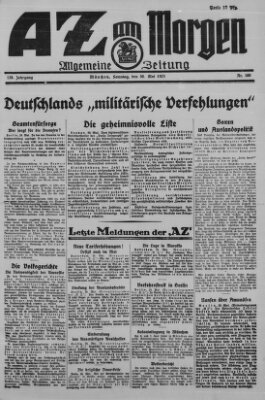 AZ am Morgen (Allgemeine Zeitung) Samstag 30. Mai 1925
