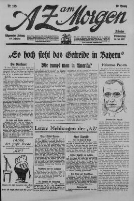 AZ am Morgen (Allgemeine Zeitung) Donnerstag 16. Juli 1925