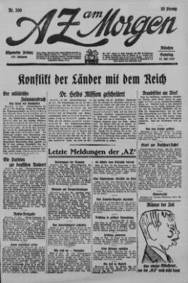 AZ am Morgen (Allgemeine Zeitung) Samstag 18. Juli 1925