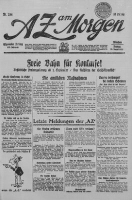 AZ am Morgen (Allgemeine Zeitung) Freitag 28. August 1925