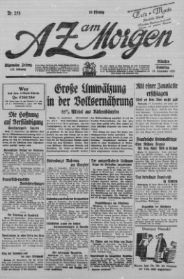 AZ am Morgen (Allgemeine Zeitung) Samstag 19. September 1925