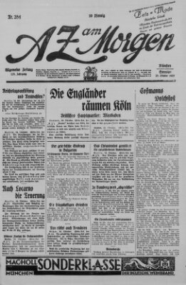 AZ am Morgen (Allgemeine Zeitung) Sonntag 25. Oktober 1925