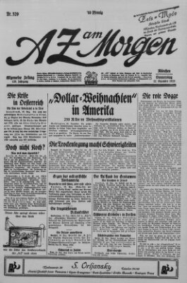 AZ am Morgen (Allgemeine Zeitung) Donnerstag 17. Dezember 1925