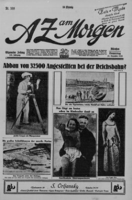 AZ am Morgen (Allgemeine Zeitung) Donnerstag 24. Dezember 1925