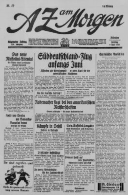 AZ am Morgen (Allgemeine Zeitung) Freitag 9. April 1926