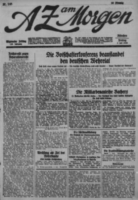 AZ am Morgen (Allgemeine Zeitung) Freitag 2. Juli 1926