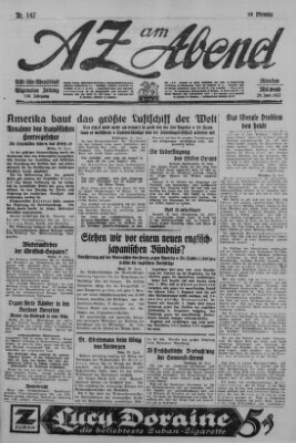 AZ am Abend (Allgemeine Zeitung) Mittwoch 29. Juni 1927