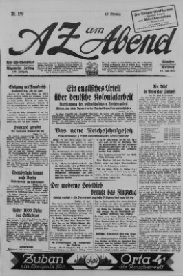 AZ am Abend (Allgemeine Zeitung) Mittwoch 13. Juli 1927
