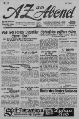 AZ am Abend (Allgemeine Zeitung) Mittwoch 14. September 1927
