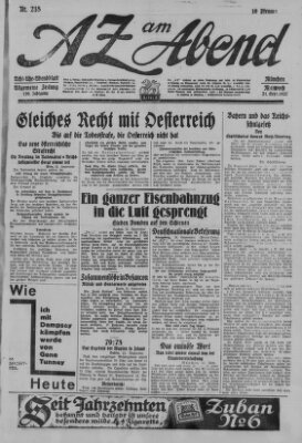 AZ am Abend (Allgemeine Zeitung) Mittwoch 21. September 1927