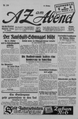 AZ am Abend (Allgemeine Zeitung) Mittwoch 5. Oktober 1927