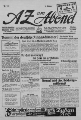AZ am Abend (Allgemeine Zeitung) Mittwoch 2. November 1927
