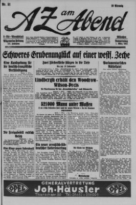 AZ am Abend (Allgemeine Zeitung) Donnerstag 1. März 1928
