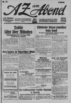AZ am Abend (Allgemeine Zeitung) Mittwoch 25. Juli 1928