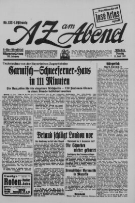 AZ am Abend (Allgemeine Zeitung) Dienstag 11. Juni 1929