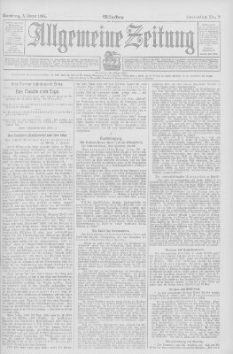 Allgemeine Zeitung Samstag 5. Januar 1907