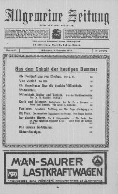 Allgemeine Zeitung Sonntag 8. September 1918